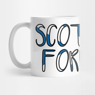 SCOTLAND FOREVER, Scottish Flag Text Slogan Mug